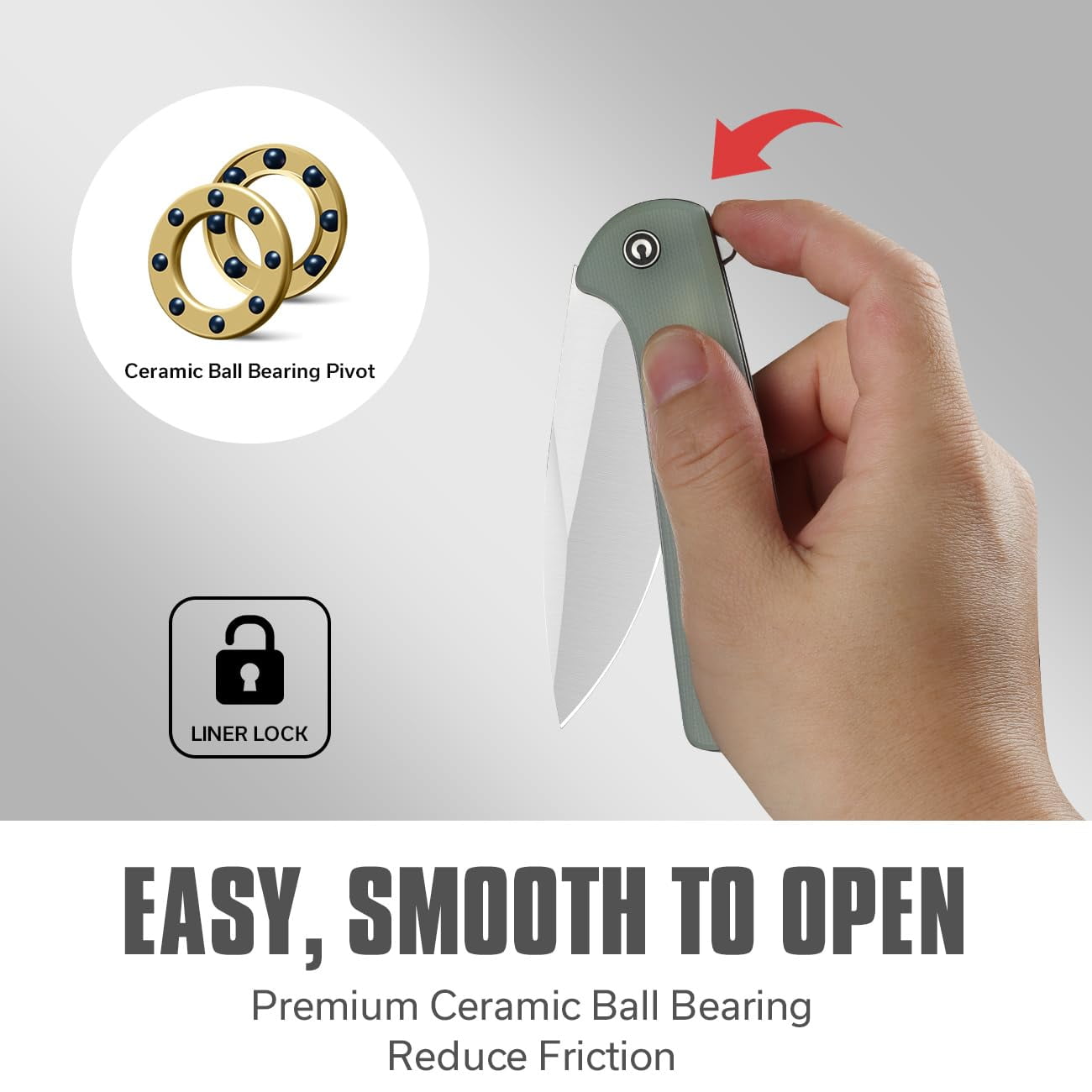 CIVIVI Primitrox Folding Knife Flipper Pocket Knife with 3.48" Nitro-V Blade G10 Handle for Everyday Carry C23005A-1