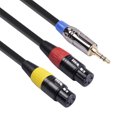 thumbnail image 3 of Monstrate Cables de Audio, adaptador de reducción de ruido resistente al desgaste, convertidor divisor de auriculares, tarjeta de sonido para micrófono, Cables de audio/vídeo, 3 of 6
