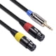 thumbnail image 3 of Monstrate Cables de Audio, adaptador de reducción de ruido resistente al desgaste, convertidor divisor de auriculares, tarjeta de sonido para micrófono, Cables de audio/vídeo, 3 of 6