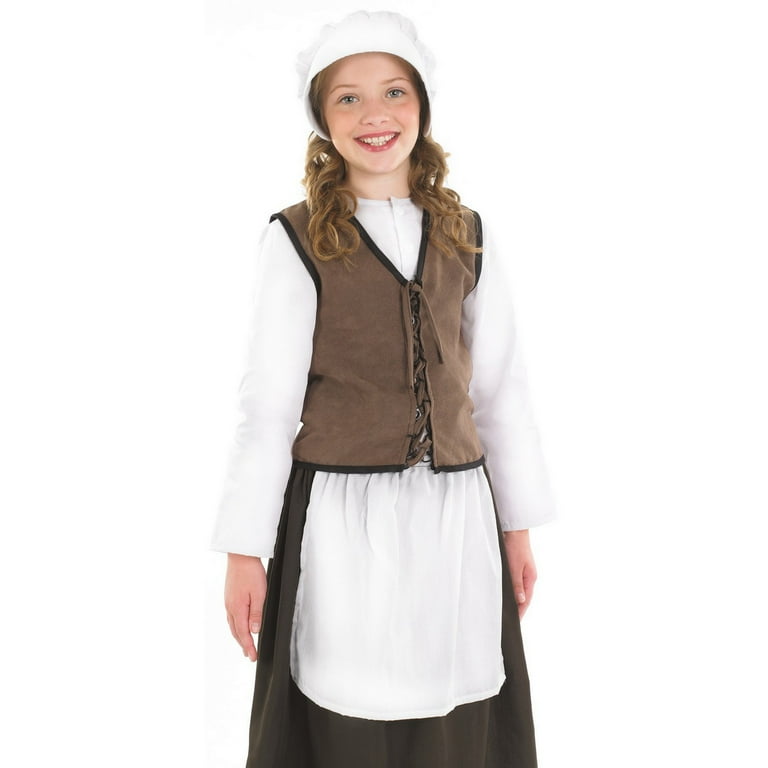 Tudor Girl Costume Kids Brown Tudor Girl Costume Kids Brown