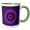 Green/White, variant on 3drose, Purple Hypnotic Abstract Design Circle Swirl Graphic Psychedelic, 15oz Mug