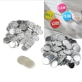 thumbnail image 4 of 100 Sets Blank Pin Back Button Parts for Button Maker Machine, Round Button Badge Parts Button Supplies Metal Pin Back Craft Supplies with Metal Cover for Button Making Machine, 4 of 7