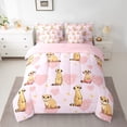 thumbnail image 2 of Full Comforter Set 7 Pieces,Mongoose Reversible Bed in a Bag Full,Cute Animal Full Bedding Set Love Heart Comforter,Flat Sheet,Fitted Sheet,Pillowcases,Pillow Shams, 2 of 5