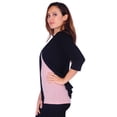 thumbnail image 2 of Simply Ravishing Women's Basic 3/4 Sleeve Hip Length Open Drape Cardigan, 4X, Black, 2 of 4
