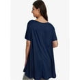 thumbnail image 5 of Women's Plus Size Short Sleeve V-Neck T-Shirt - Casual Summer Tops, Comfortable Breathable Tee Shirt, 5 of 6