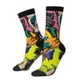 thumbnail image 1 of Fotbe Colorful Pug Calcetas Largas con Estampado para Hombre y Mujer – Calcetas de Compresión Transpirables y Elásticas, Viajar y Uso Diario Talla 5-11, 1 of 6
