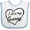 White and Blue, variant on Inktastic I Love My Granny in Black Chalk Heart Boys or Girls Baby Bib