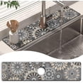 thumbnail image 1 of Kitchen Sink Splash Guard Faucet Mat 24" X 5.5" Mandala Absorbent Fast Drying Mat Faucet Draining Mat Sink Splash Guard Behind Faucet Drip Catcher for Kitchen Bathroom, 1 of 5