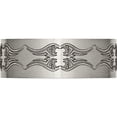 thumbnail image 3 of Titanium Brushed Laser Design 8mm Flat Band (Size 11) Made In China tb33a-11, 3 of 5
