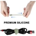 thumbnail image 5 of Paquete de 16 correas de silicona para cables, cargador de auriculares, teléfono, ratón, audio, ordenador, bridas de fijación reutilizables para el hogar, oficina, cocina, escuela (verde), 5 of 5