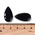 thumbnail image 3 of 5 pc Natural Obsidian Faceted Pendants Teardrop Charms 25x13x4mm Hole: 1mm, 3 of 3