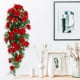thumbnail image 4 of Guirnalda de rosas artificiales de 36 pulgadas (2 unidades) | Guirnalda de rosas falsas con 17 flores y hojas | Decoración floral colgante de plástico para bodas, fiestas, arcos, vallas, puertas y, 4 of 7