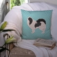 thumbnail image 3 of Carolines Treasures BB3737PW1414 Japanese Chin Checkerboard Blue Fabric Decorative Pillow, 3 of 4