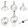 thumbnail image 3 of 4 Pack Heavy Duty Badge Reels Metal Retractable Badge Holder with Carabiner Belt Clip Key Ring for ID Card Holder Keychain Car Key Nurse Teacher Student Extendable Name Tag for Name, 3 of 5