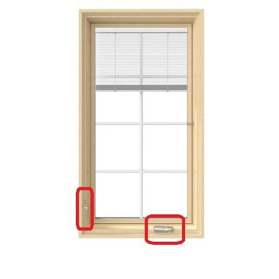 Pella Casement/Awning Window Hardware Crank, Cover & Lock Lever (Matte Black Left Hinged (exterior view)) 04/2022 - Current