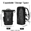 thumbnail image 6 of AFISHTOUR Waterproof Backpack, 45L Roll-Top Floating Dry Bag Backpack for Kayaking, Hiking (Black), 6 of 9