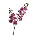 thumbnail image 2 of LShunze Artificial Phalaenopsis Flowers, 25” Fake Silk Orchids with Stem Leaves for Valentine's Day Home Office Wedding Party Decor, 2 of 8