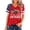 RedAW0520&13, variant on 1776-2026 250 Anniversary USA Shirts Flag Print V Neck T Shirts for Women Short Sleeve Celebration Freedom Patriotic 4th of July Shirt Women Blue M