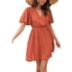 thumbnail image 4 of Sunloudy Vestido casual de manga corta para mujer, a la moda, estampado de puntos, cuello en V, cintura alta, vestido de gasa Sunloudy S M L XL, 4 of 9