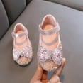 thumbnail image 4 of ATOGUTA Big Flower Girl Shoes Pink Ballet Shoes Flower Girls Mary Jane Flats Sequined Pearl Crystal Dress Shoes for Party Wedding, 4 of 4