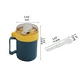 thumbnail image 5 of 500ml Portable Breakfast Cup with Lid Handle Spoon Sealed Lunch Box Container, 5 of 16
