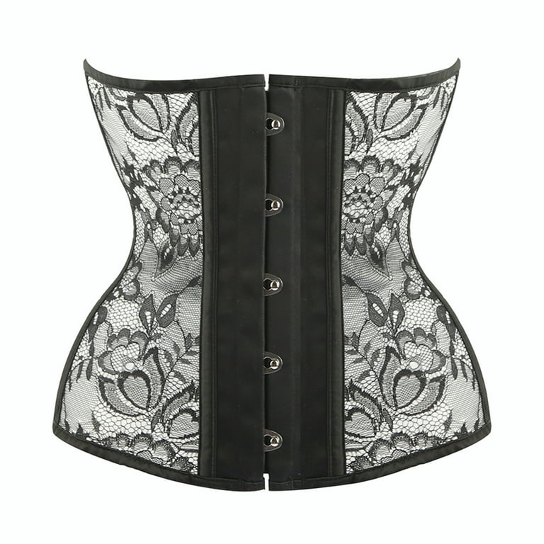 Corset Top Medieval Corset Tops for Women Women's Court Corset Tie Belly  Breasted Lace Shapewear Medieval Corset Tops Black Corset 