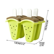 Tainini Watermelon Ice Popsicle Molds - Reusable Homemade Ice Cream Pops Mold - Make Popsicles with Yogurt, Juice or Smoothies