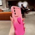 thumbnail image 5 of for Samsung Galaxy S22+ Plus Case, Cute Kawaii 3D Love Heart Gradient Color Curly Wave Frame Camera Lens Cover Shockproof Soft Silicone S22 Plus Phone Case 6.6" for Women (Purple Gray), 5 of 11