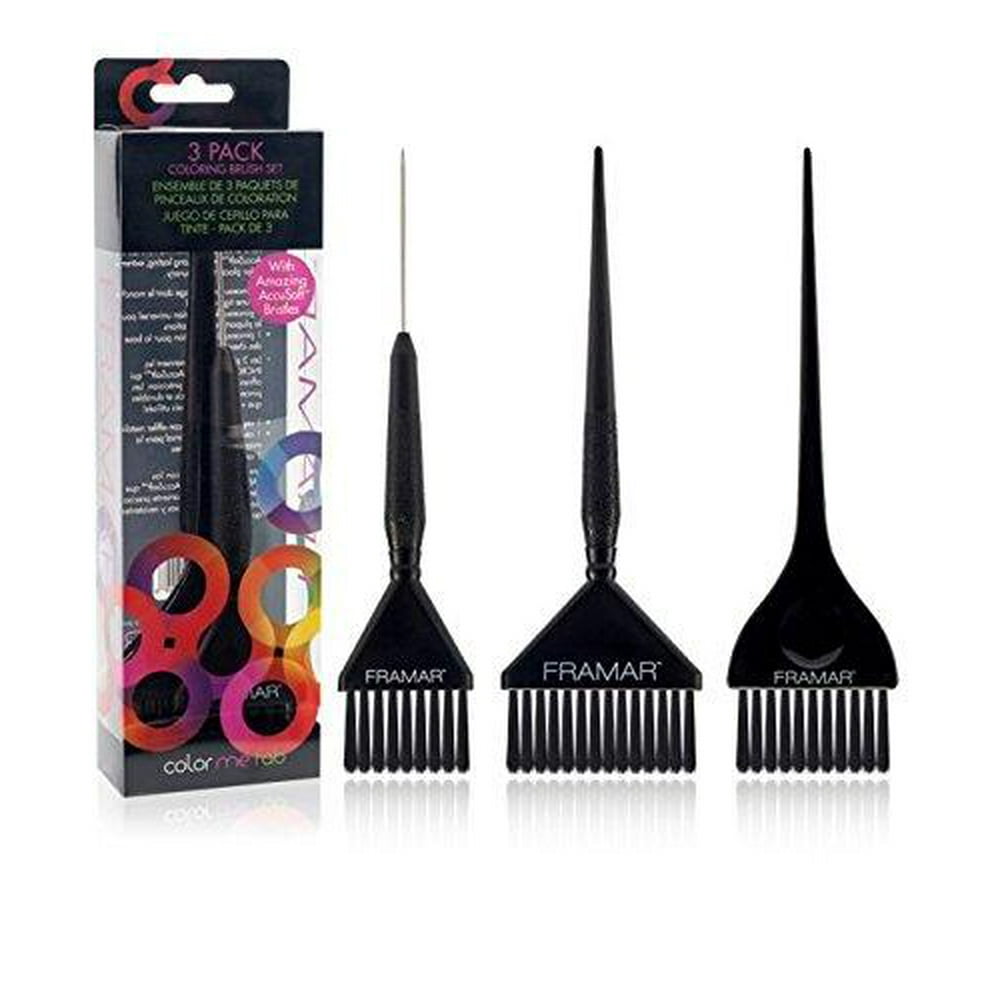 Framar Family Pack Hair Color Brush Set, Hair Dye Brush Set 3 Pack