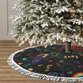 thumbnail image 3 of Christmas Tree Skirt, Cartoon Pride Lgbt Christmas Tree Decorations Indoor, Tree Skirts Mat With Tassel Trim for Halloween New Year Holiday Christmas Party Decor 30 Inches, 3 of 7