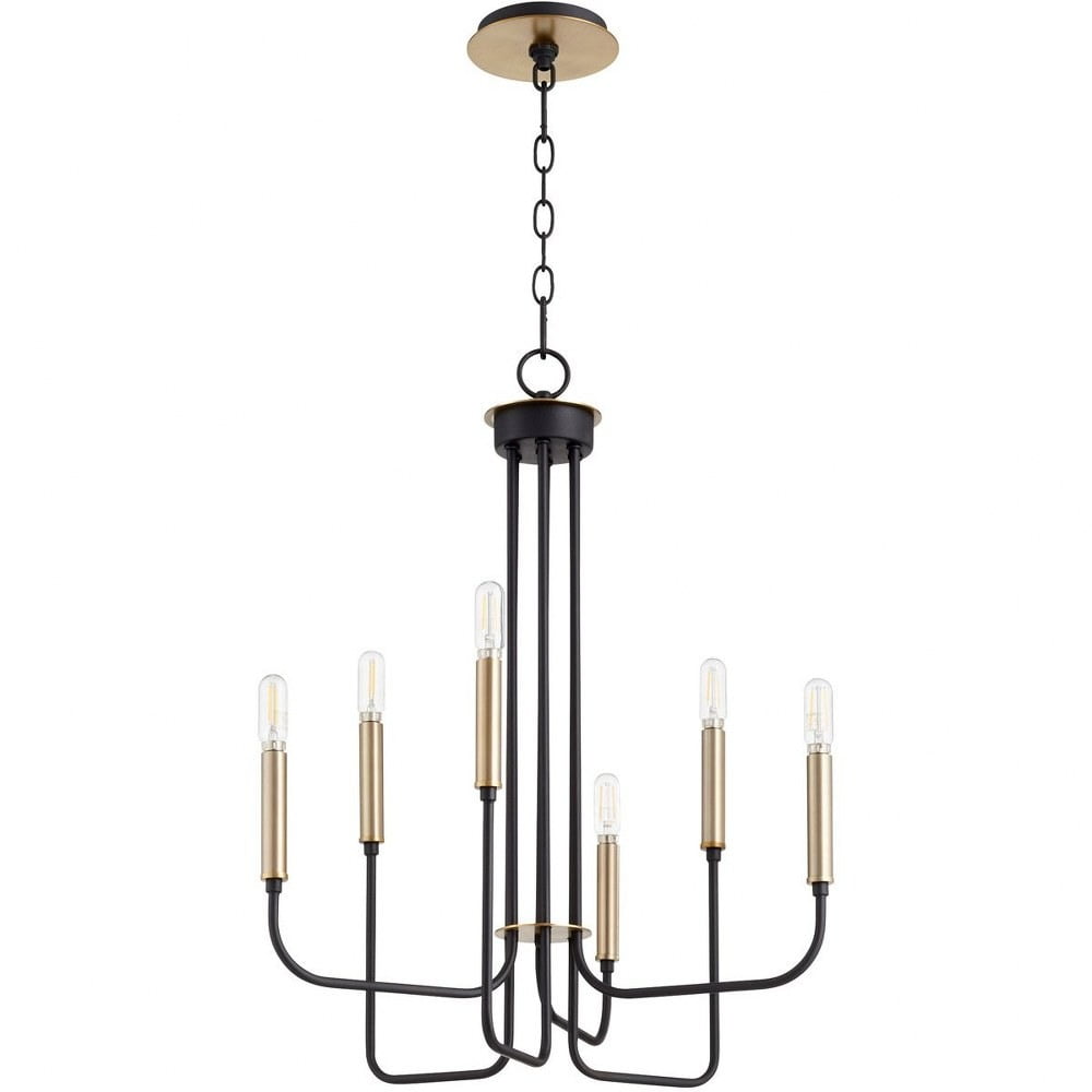 Rhodfa Clifton 6 Light Chandelier in Soft Contemporary Style26 inches