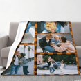 thumbnail image 3 of Custom Blanket Personalized Throw Blanket with Photo College Soft Flannel Blanket Customized Souvenirs Gifts, Design Rainbow blanket for personalized gifts-30X40", 3 of 6