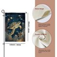 thumbnail image 2 of Vintage Aesthetic Sea Turtle Garden Flag 12x18 Inch Double Sided Burlap Outdoor Ocean Sealife Small House Lawn Decor, 2 of 6