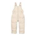 thumbnail image 6 of TFEOQRY Toddler Boys Girls Ski Sui Winter Snowsuits Fashion Solid Color Down Jackets Keep Thickening Warm Outdoor Coat Jumpsuit Set Beige, 6 of 7