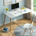 thumbnail image 4 of Fogcroll Computer Desk Home Office Study Desk Student Wood Writing Table,Nordic Style with Ergonomic Edge, Spacious Desktop, 4 of 13