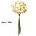 thumbnail image 2 of Paquete de flores artificiales Simulación Decoración floral Oficina en casa Adorno de plantas Boda Ramo de flores falsas, Blanco Vogacara HA7104-02B, 2 of 6