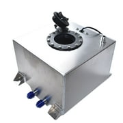 Labwork 5 Gallon Fuel Cell Gas Tank Aluminum Polished Race Street Drift Strip Fuel Cell Tank with Level Sender Silver