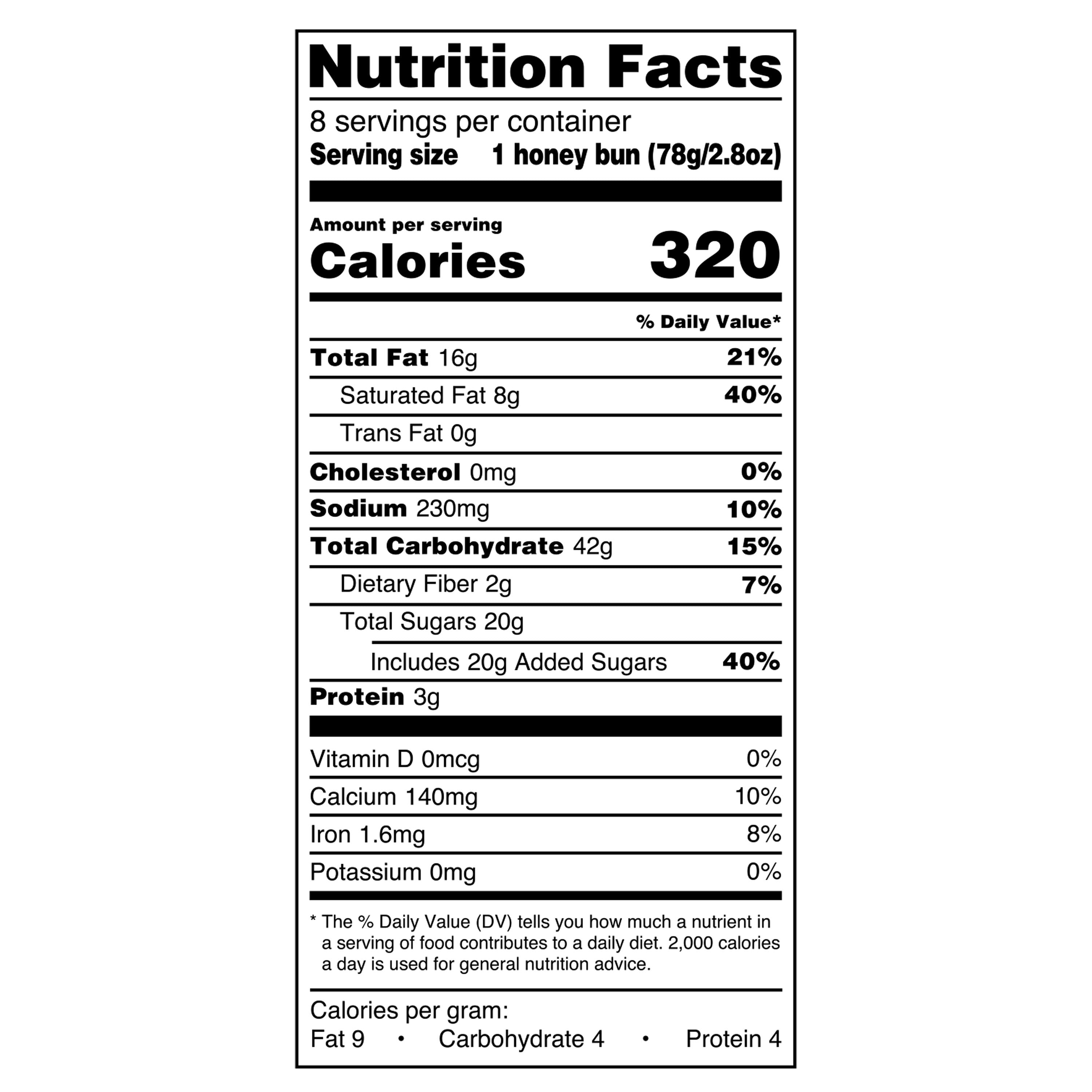 Great Value Big Iced Honey Buns, 22 oz, 8 Count - Walmart.com