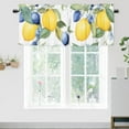 thumbnail image 2 of Lemon Valance Curtain Summer Tree Branches Ripe Slices Lemon Freshness Juicy Small Curtian Drapes Valance for Cafe Room Kitchen 54x18inch(2Pcs), 2 of 5