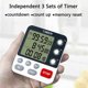thumbnail image 4 of 3-Channel Digital Kitchen Timer with Large Display and Loud Alarm, Count Up/Down Function for Cooking, 4 of 4