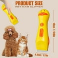 thumbnail image 6 of WAAYEE Dog and Cat Grooming Hair Clipper, 3-in-1 Adjustable Trimming Length, Powerful Dog Clipper for Puppies and Kittens, Cute Duck Electric Shaver with USB Charging, 6 of 10
