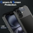 thumbnail image 5 of For iPhone 16 Aluminum Alloy Metal Case,Heavy Duty Full Body with Built-in Screen Protector Shockproof Dustproof Screw Bumper Drop Protective Case For iPhone 16,Black, 5 of 8