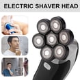 thumbnail image 2 of Jinsinto Têtes de Rasoir de Remplacement Étanches pour Tête Chauve, Lame de Remplacement pour Tondeuse à Barbe 7 Têtes, Têtes de Rasoir Rotatives en Acier Inoxydable pour Hommes, Rasage Plus Rapide (Noir), 2 of 4