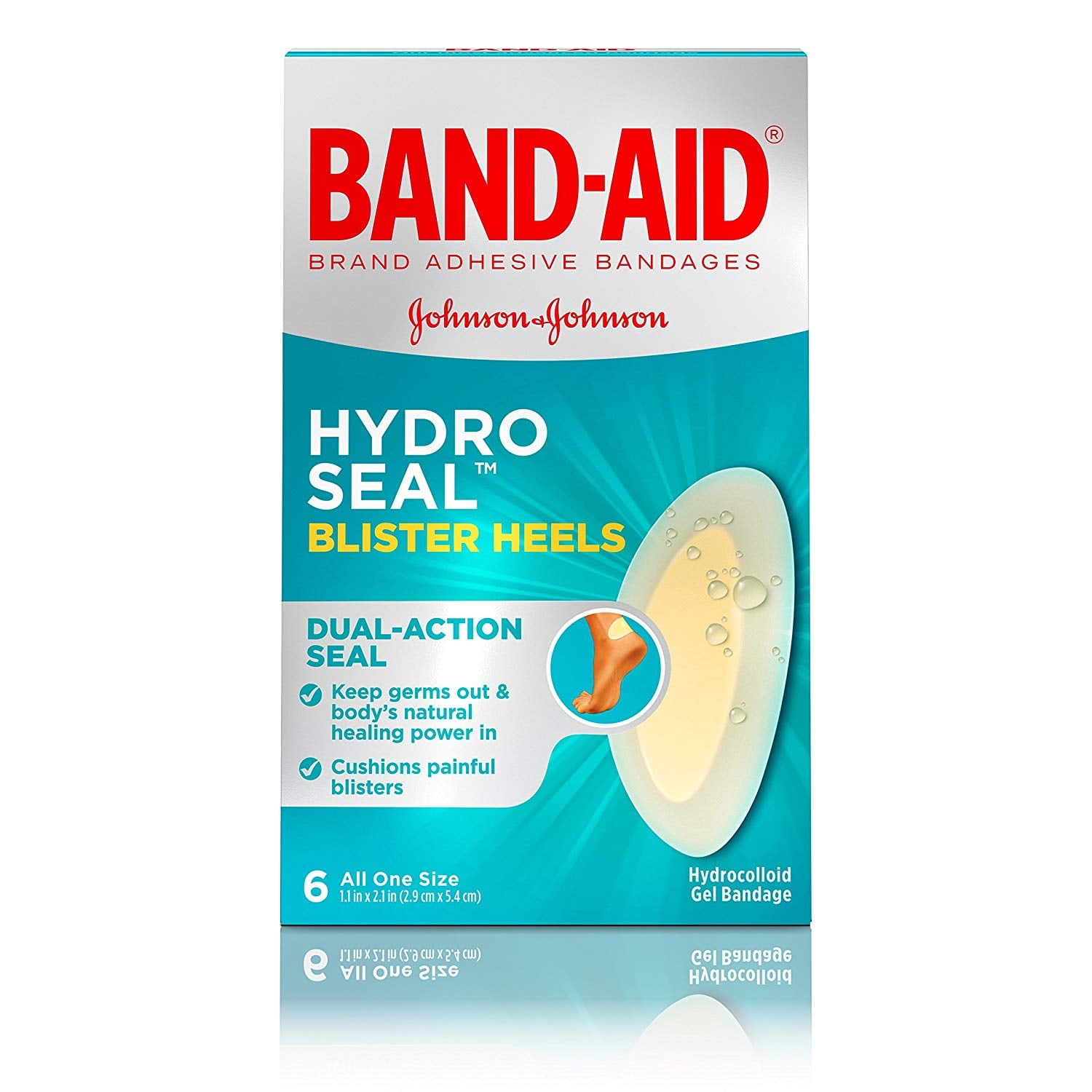 2 Pack Band-Aid Hydro Seal Blister Heels, 6 Count each