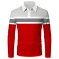 thumbnail image 4 of Ketyyh-chn99 Mens Long Sleeve Polo Shirts Casual Thermal Loose Fit Pullover Fashion Button Down Sweatshirts AK,L, 4 of 4