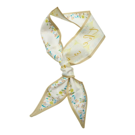 Unique Bargains 1 Pc Headband Floral Long Ribbon Hairband for Women Yellow