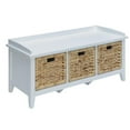 thumbnail image 1 of Bowery Hill Banc de Rangement Blanc, 1 of 6