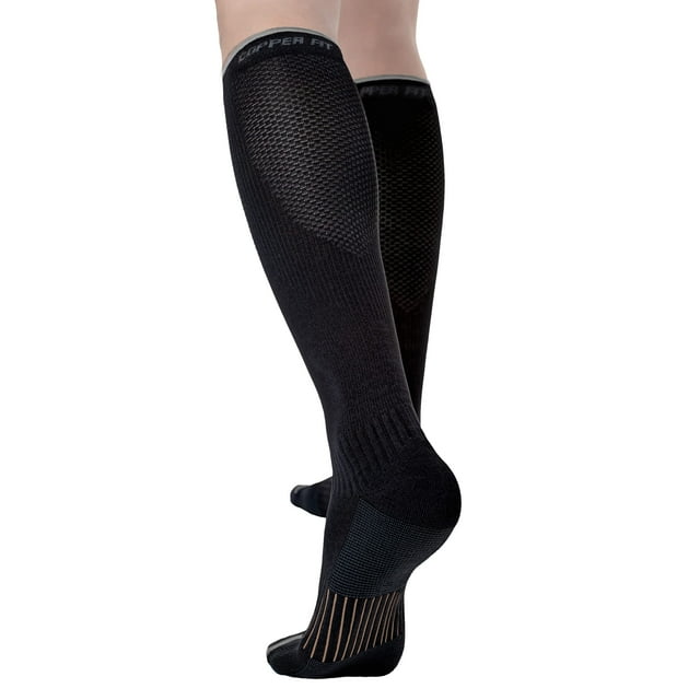 Calcetines de compresión Copper Fit 2.0 hasta la rodilla negros L/XL
