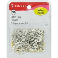 Singer 225 Safety Pins In A Resealable Container