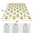 thumbnail image 3 of Fotbe Avocado Playing Music Manta de Franela Acolchonada con Estampado, Súper Suave y Esponjosa, Extra Grande para Sofá, Cama, Uso Todo el Año-50"x40", 3 of 7